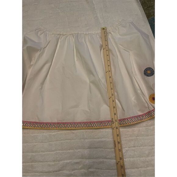 NWT Madewell Women’s Embroidered Off the Shoulder Top White Long Balloon Sleeve - Picture 4 of 9